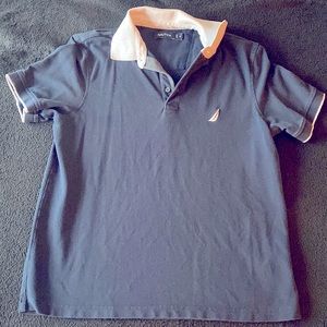 Nautica Mens Navy Blue Polo